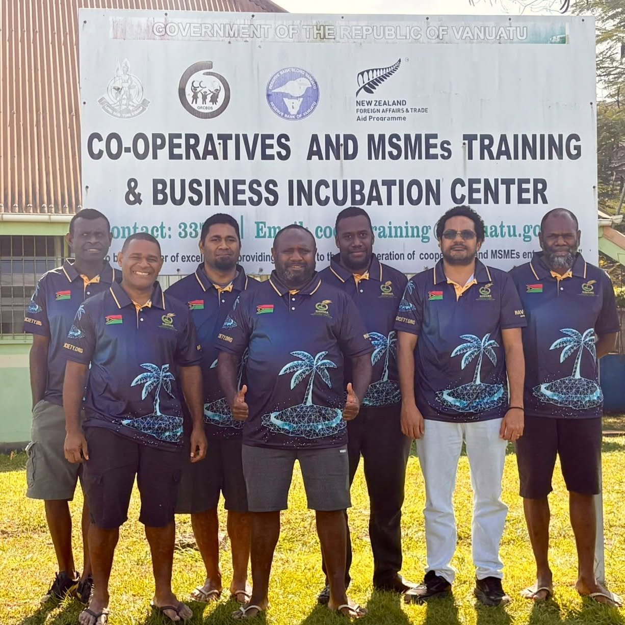 NSCL members at our usual meeting place – the Cooperatives area, Manples, Port Vila