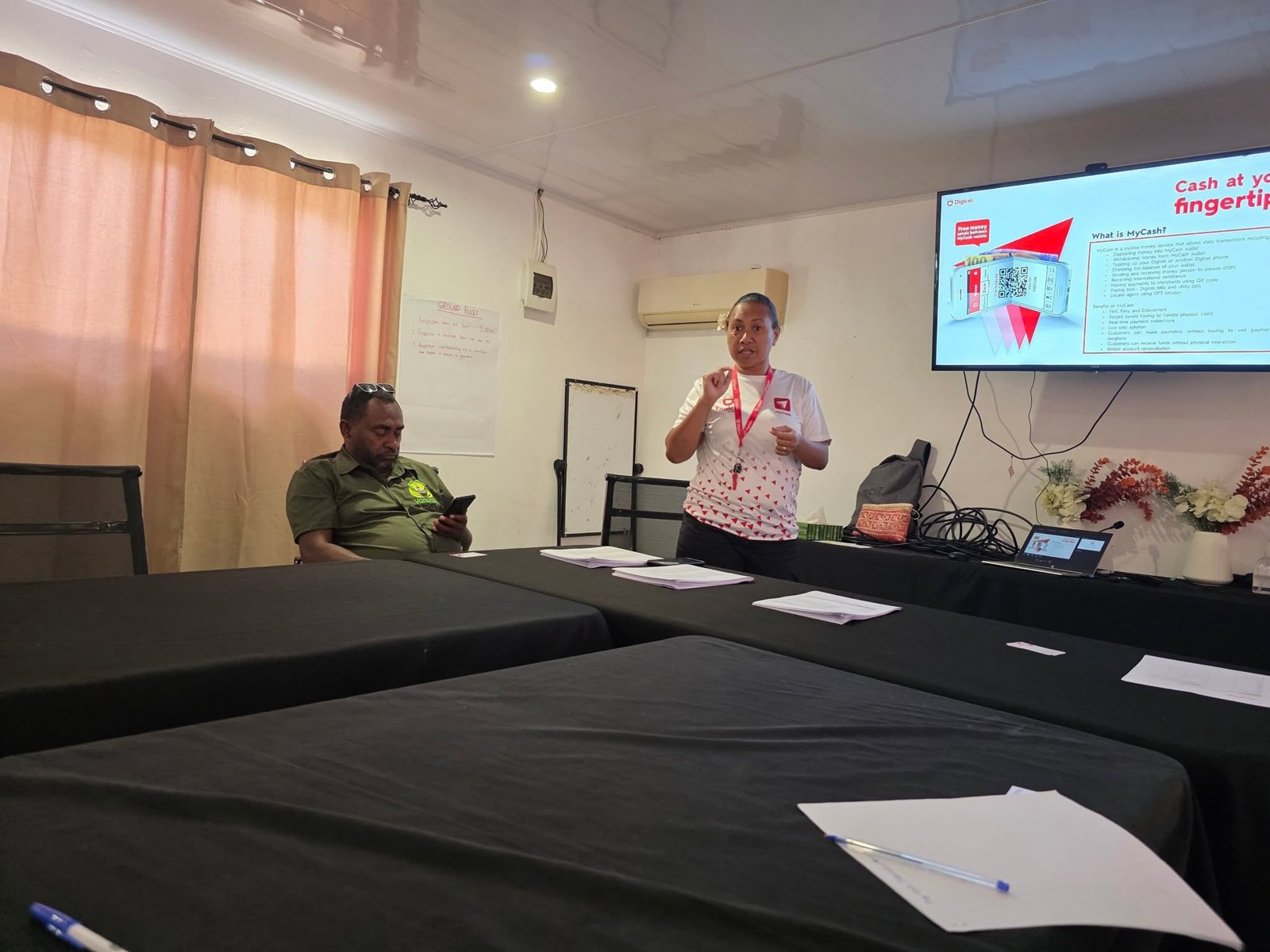 Training and awareness session on the Digicel cash app
